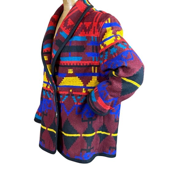 Jofeld VTG Southwest Aztec BOHO Coat Jacket Womens L #80P - Picture 4 of 7